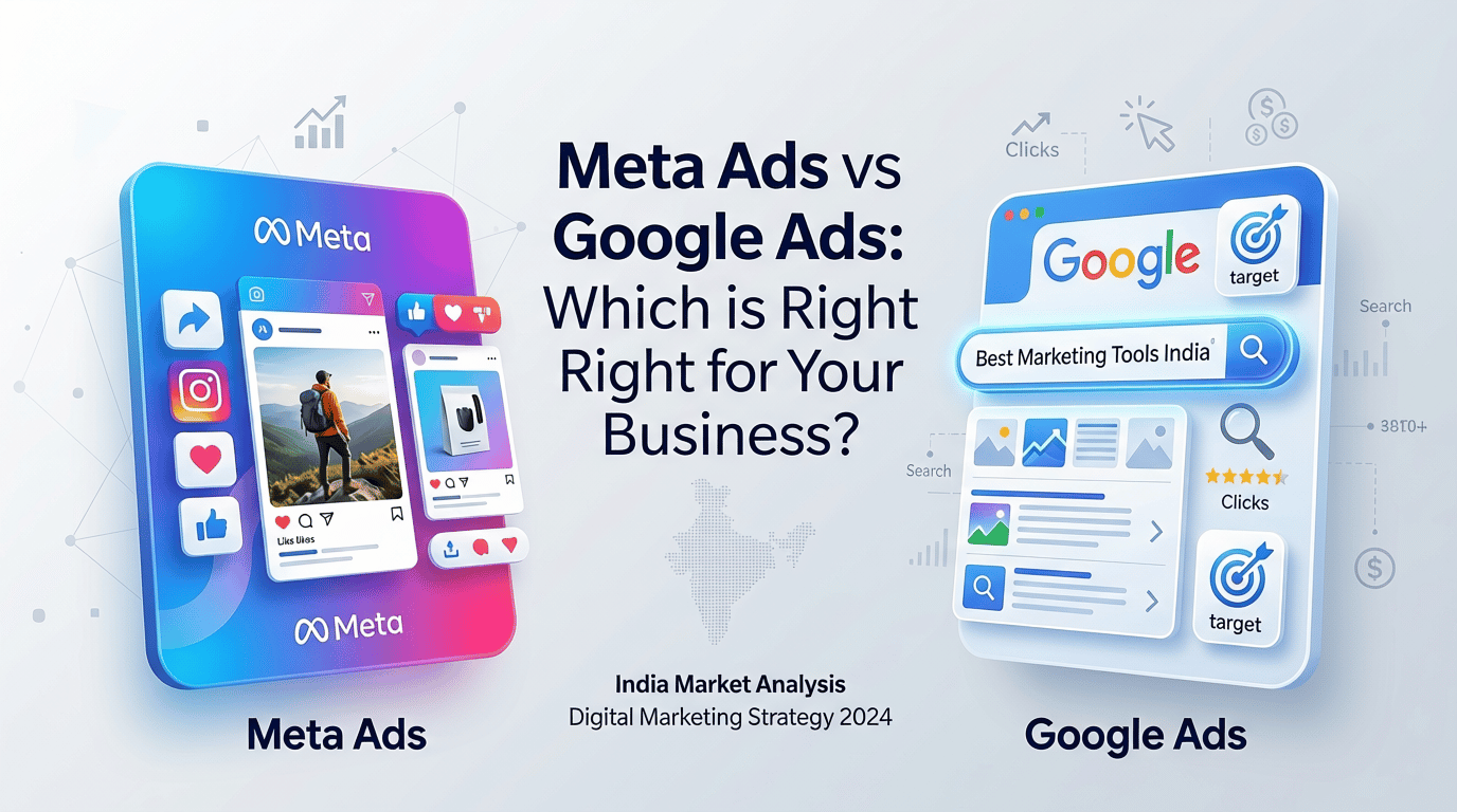 Meta Ads vs Google Ads — which is right for your business in India — guide by Tomto Lemon